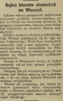 bojkto lekarstw niemieckich we włoszech