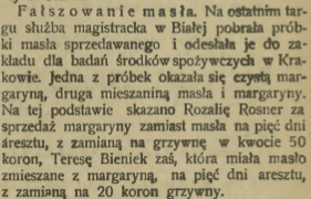 fałszowanie masła