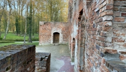 Ruiny Pałacu Hatzfeldów [Żmigród]. 2021-04-28